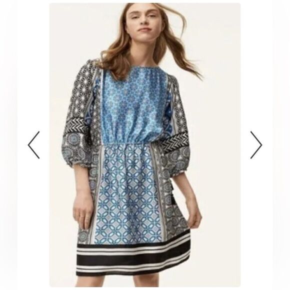 "LOFT" MULTI-COLOR MEDALLION
CASUAL BLOUSON BOHO DRESS
SIZE: S - Picture 3 of 10